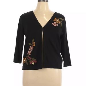 Dressbarn Women Cardigan Sweater 14/16W Black